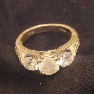 Vintage Sterling Silver 925 CZ Ring Size 7 Signed THL